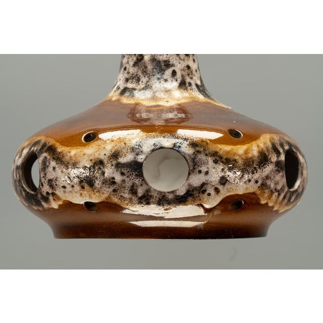 Mid-Century Modern German Mid-Century Modern Fat Lava Ceramic Pendant Light, 1970s For Sale - Image 3 of 18
