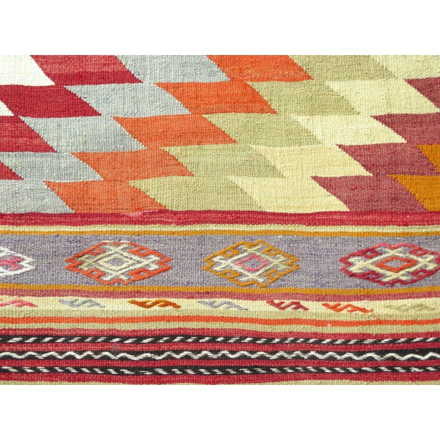 60s Turkish Handmade Kilim Aesthetic Living Area Rugs For Sale - Image 9 of 11
