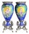 French Vases on Patinated Bronze Bamboo Mounts with Portraits of Henri III from A. Giroux Paris, 1880-1895, Set of 2 For Sale