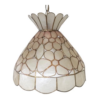 Vintage Capiz Shell Chandelier For Sale