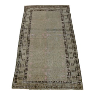 19th Century Muted Design Samarkand Rug For Sale