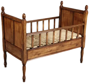 19th Century Biedermeier Walnut Childrens Bed Doll Bed, 1830s