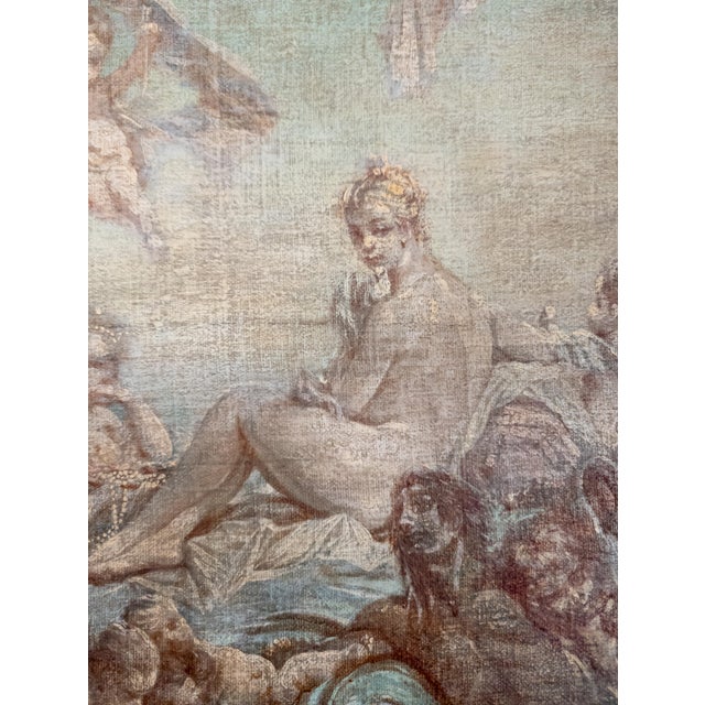 Textile 18th or 19th Century Rococo Painting of Venus, Style of Boucher or Tiepolo For Sale - Image 7 of 18