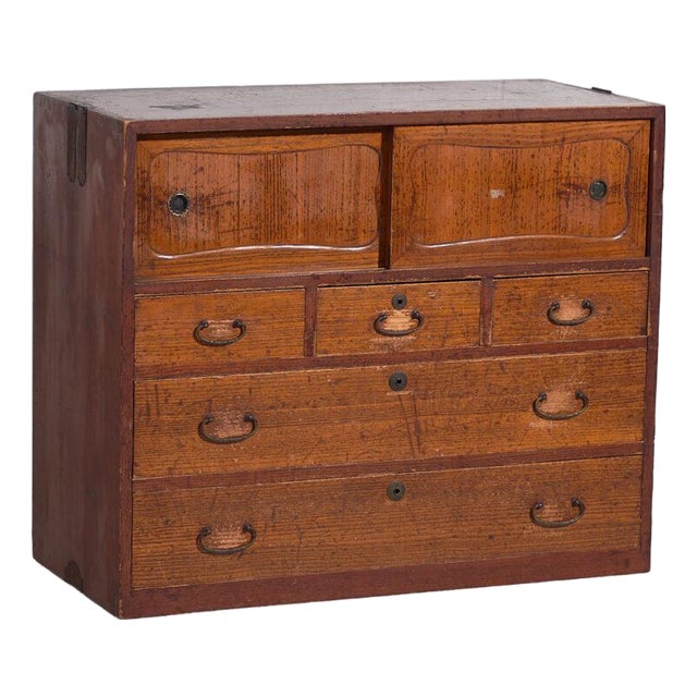 Japanese Chest of Drawers in Wood For Sale