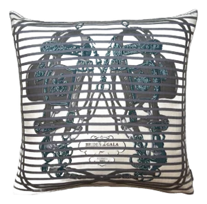 Hermes Brides De Gala Bayadere Vintage Silk Scarf Pillow