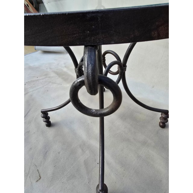 Wrought Iron Glass Table For Sale In Los Angeles - Image 6 of 7
