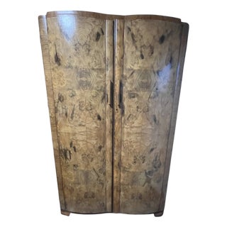 Early 20th Century Burled Wood Double Wardrobe For Sale