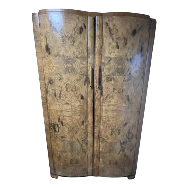 Early 20th Century Burled Wood Double Wardrobe For Sale