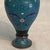 Metal Antique Intricate Scroll and Floral Design Chinese Cloisonné Turquoise Vase For Sale - Image 7 of 12