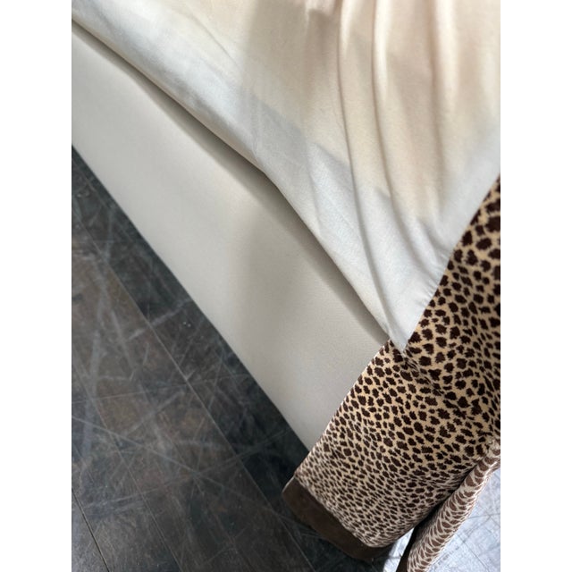 Bespoke Crushed Velvet Leopard Sectional For Sale - Image 9 of 12