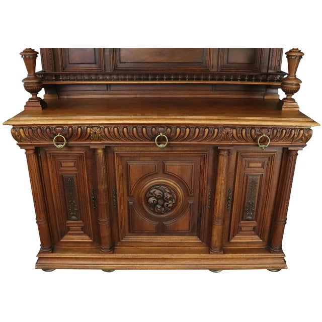 1900 - 1909 Buffet Renaissance Antique French 1900 Impressive For Sale - Image 5 of 10