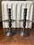 Vintage Monumental 16” Pair of Bronze Candlestick Holders. Clean architectural lines. Beautiful patina. Incredibly heavy,...
