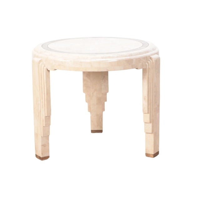 A Modern Tessalated Marble Art Deco Style Occasional Table. For Sale - Image 4 of 4