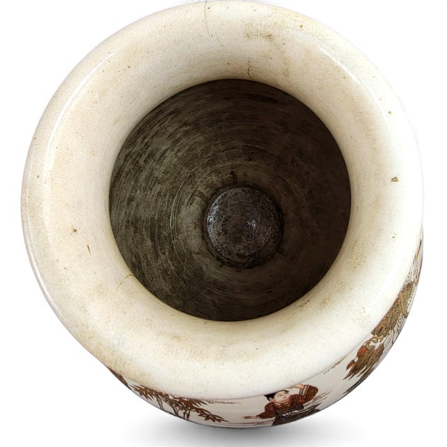 Museum-Scale Kyoto Satsuma Vase by Seiko-en Chokei For Sale - Image 10 of 18