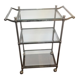 Restoration Hardware Chrome Cart For Sale