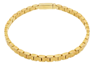 14k Yellow Gold Men's Solid Link Chain Bracelet