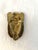 Mid-century solid, polished brass, door knocker featuring an American Eagle. Holes in place for mounting.