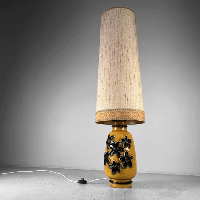 Yellow Vintage Floor Lamp from Kaiser Idell / Kaiser Leuchten, Germany, 1960s For Sale - Image 8 of 8