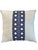 Beautiful, classic accent pillows Oyster Linen with Navy Lattice Tape down the center. Includes down blend pillow fills....