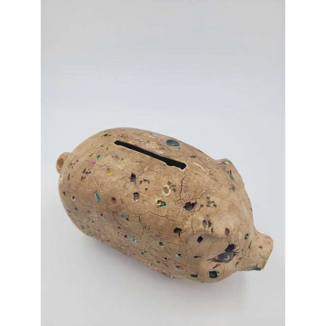 Mid-Century 1963 Studio Pottery Piggy Bank – Signed Elna B. For Sale - Image 4 of 12