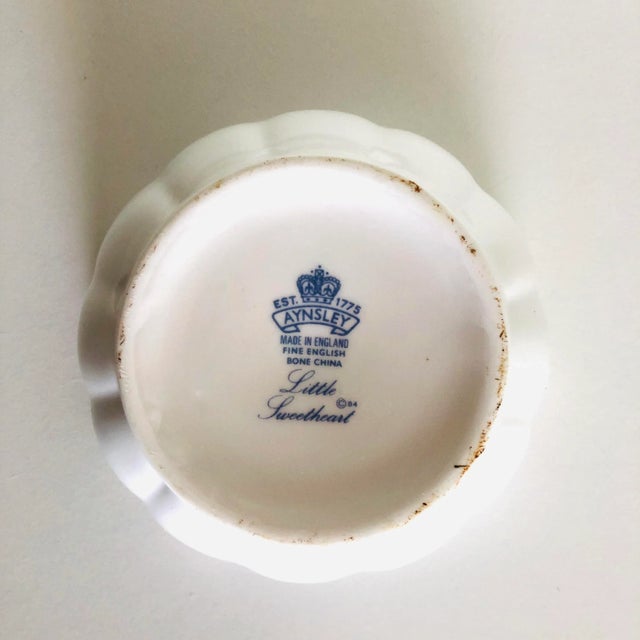 90's Aynsley Bone China "Little Sweetheart" Sugar Bowl For Sale - Image 4 of 5