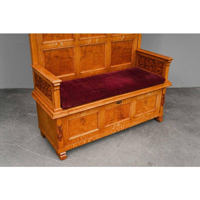 Antique Chest Bench in Ash Wood, 1900s For Sale - Image 10 of 18