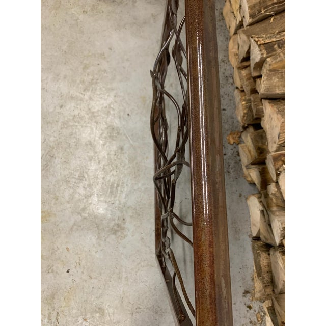 Hand Welded Decorative Steel Railing With Leafy Design Made in Detroit, Mi, Usa For Sale - Image 13 of 18