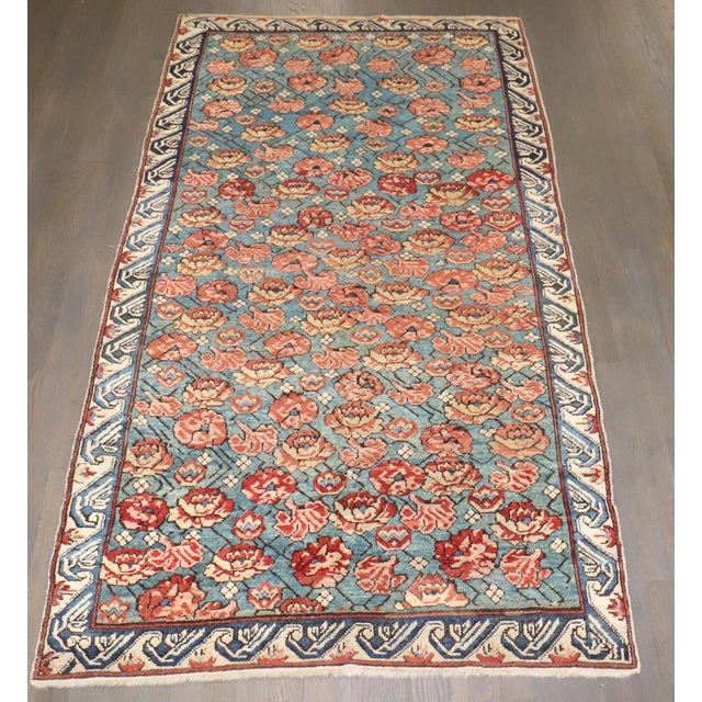 Antique Zabihi Collection Zeychour Green Caucasian Kuba Rug For Sale In New York - Image 6 of 8