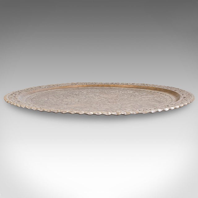 1900's Large Antique Kashmiri Serving Tray For Sale - Image 4 of 12