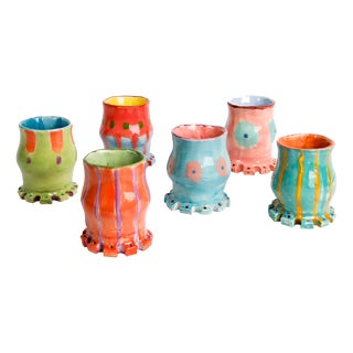 Sangria Glass Set Mix #1 by Alfonso Reyes, Set of 6 For Sale