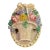 Victorian Cast Iron Floral Basket Door Knocker For Sale