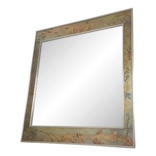 Vintage Chinoiserie Eglomise Large Mirror by La Barge For Sale