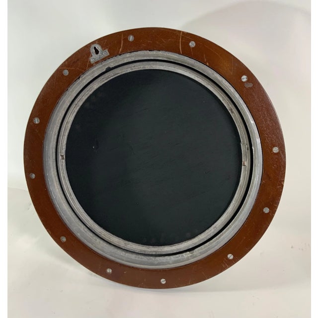 Silver 23 Inch Aluminum Ship’s Porthole Mirror For Sale - Image 8 of 8
