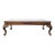 Carved Cherrywood Coffee Table With Beveled Glass Inserts For Sale