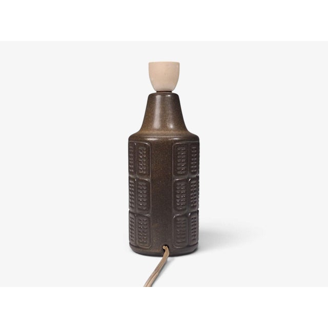 Søholm Stentøj, Table Lamp, Brown Glazed Stoneware, Denmark, 1960s For Sale - Image 10 of 10