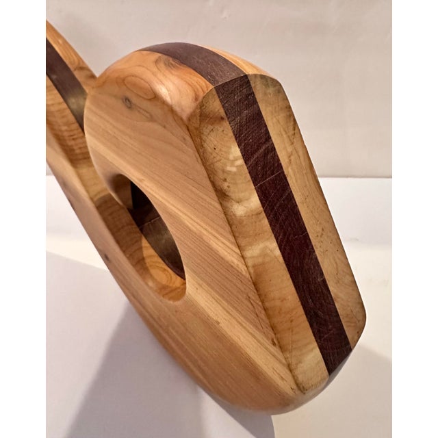 Two-Tone Wood Carved Tea Light Candle Holder For Sale - Image 9 of 9