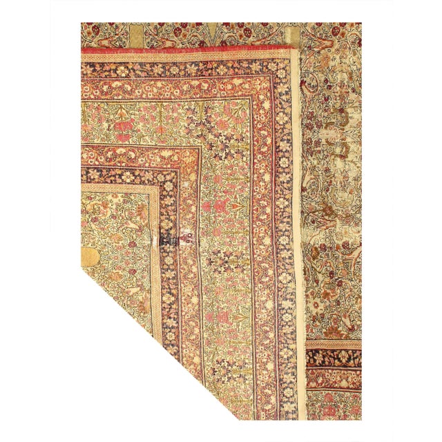 Pasargad DC Antique Beige Fine Hand Knotted Persian Kermanshah Rug For Sale In Washington DC - Image 6 of 6