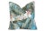 Summer Blue/Teal Tropical Orchid & Palm Feather/Down Pillows 24" Square For Sale - Image 4 of 6