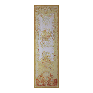 4'x12' French Style Aubusson Wall Hanging | Hand-Woven Wool Tapestry