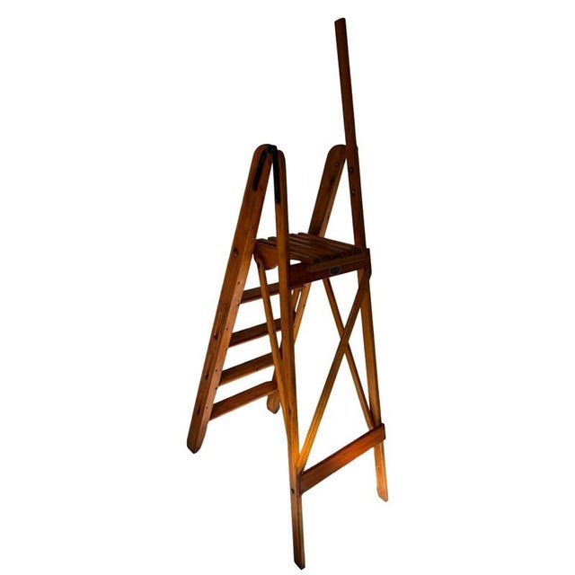 Antique Foldable Library Stairs from Fa. Eikenberg & Zoon, Early 1900s For Sale - Image 4 of 11