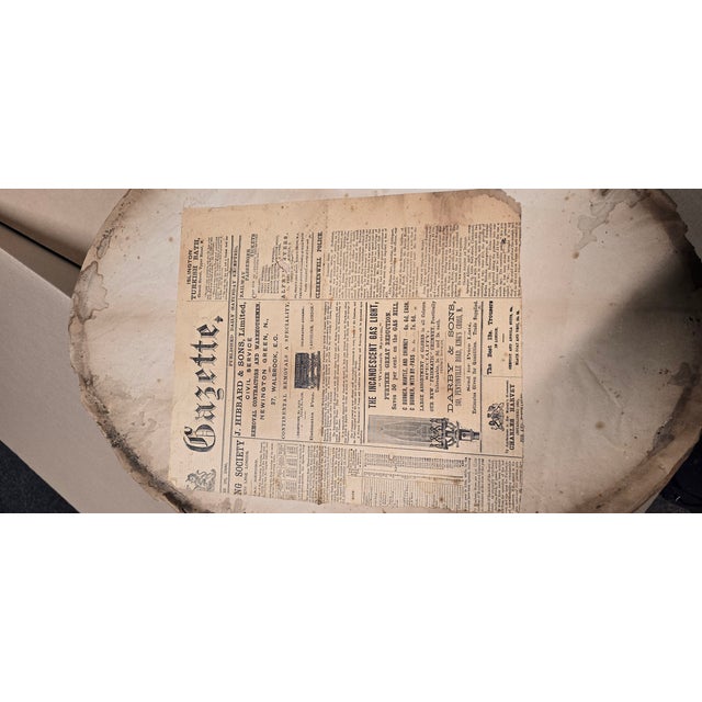 Late 19th Century Victorian Oval Gilt Mirror, 1887 For Sale - Image 5 of 12