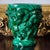 Art Deco Curt Schlevogt for Ingrid Malachite Glass Cherub Vase – Czech Art Deco, 1930s For Sale - Image 3 of 4