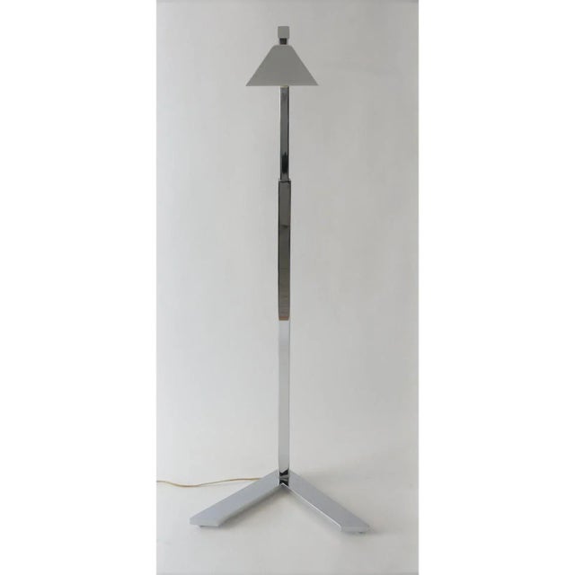 Casella Floor Lamp Casella Style Adjustable Chrome For Sale - Image 4 of 12