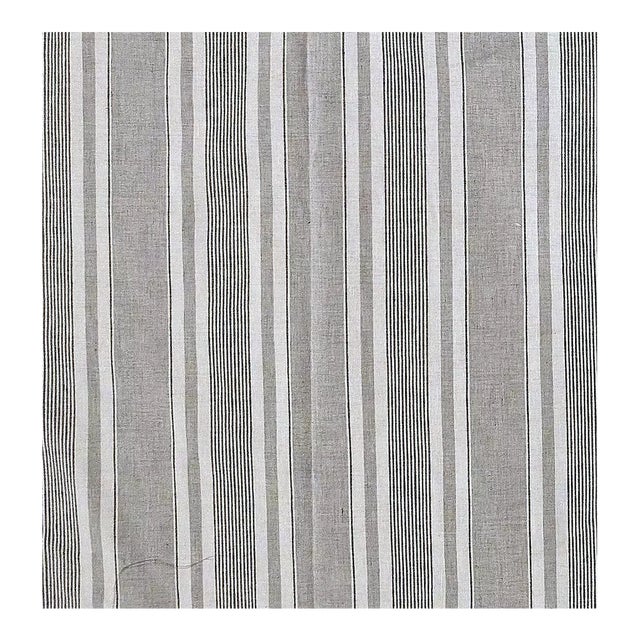 Vintage Rose Tarlow "Fidalgo" Gull Cotton Ticking Stripe- 5 Yards For Sale