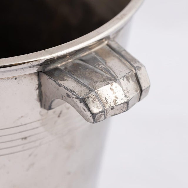 Vintage French Silver Plated Epernay Champagne Cooler by A. Merand & Co, 1930 For Sale - Image 3 of 13