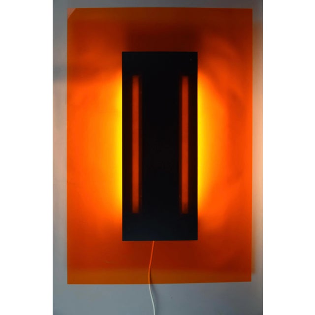 Black Italian Sculptural Light Panel by Johanna Grawunder, 1980 For Sale - Image 8 of 10