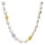 14K Yellow Gold Citrine, Amethyst, and Baroque Pearl Strand Necklace - 18" Inches For Sale