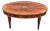 Hekman Copley Place Mahogany and Yew Inlaid Oval Coffee Table For Sale