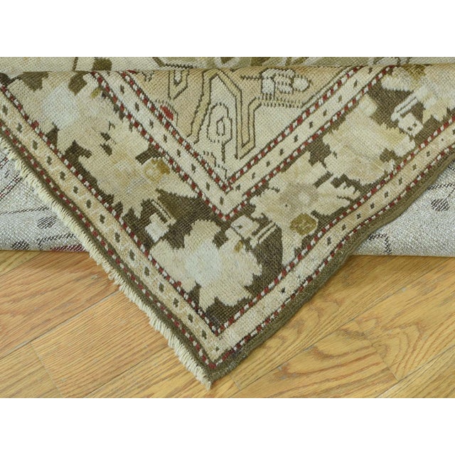 1900 - 1909 Doris Leslie Blau Antique Karabakh Caucasian Tan Rug - c. 1900 Paisley Design For Sale - Image 5 of 13