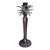 Maitland Smith Style Enameled Metal Palm Tree Candle Holder For Sale
